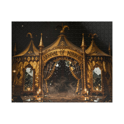 Carnival of Mirrors Jigsaw Puzzle — 520-Piece Surreal Fairground Puzzle