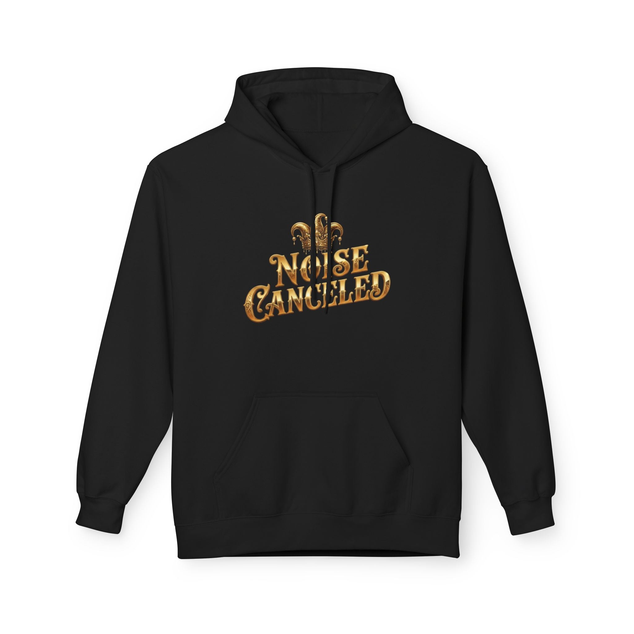 Hoodie — 'Noise Canceled' Gold Retro Graphic Pullover