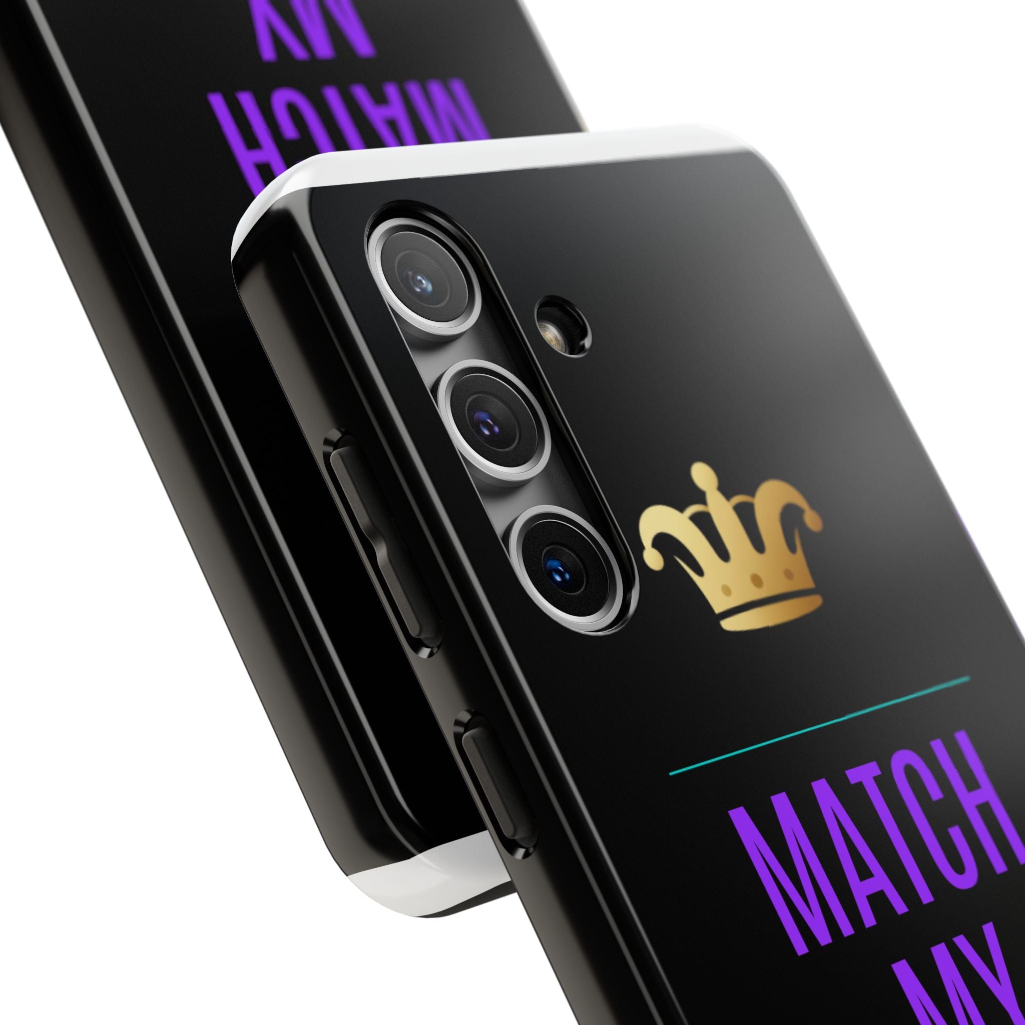 Phone Case — "Match My Energy" Bold Crown Protective Case