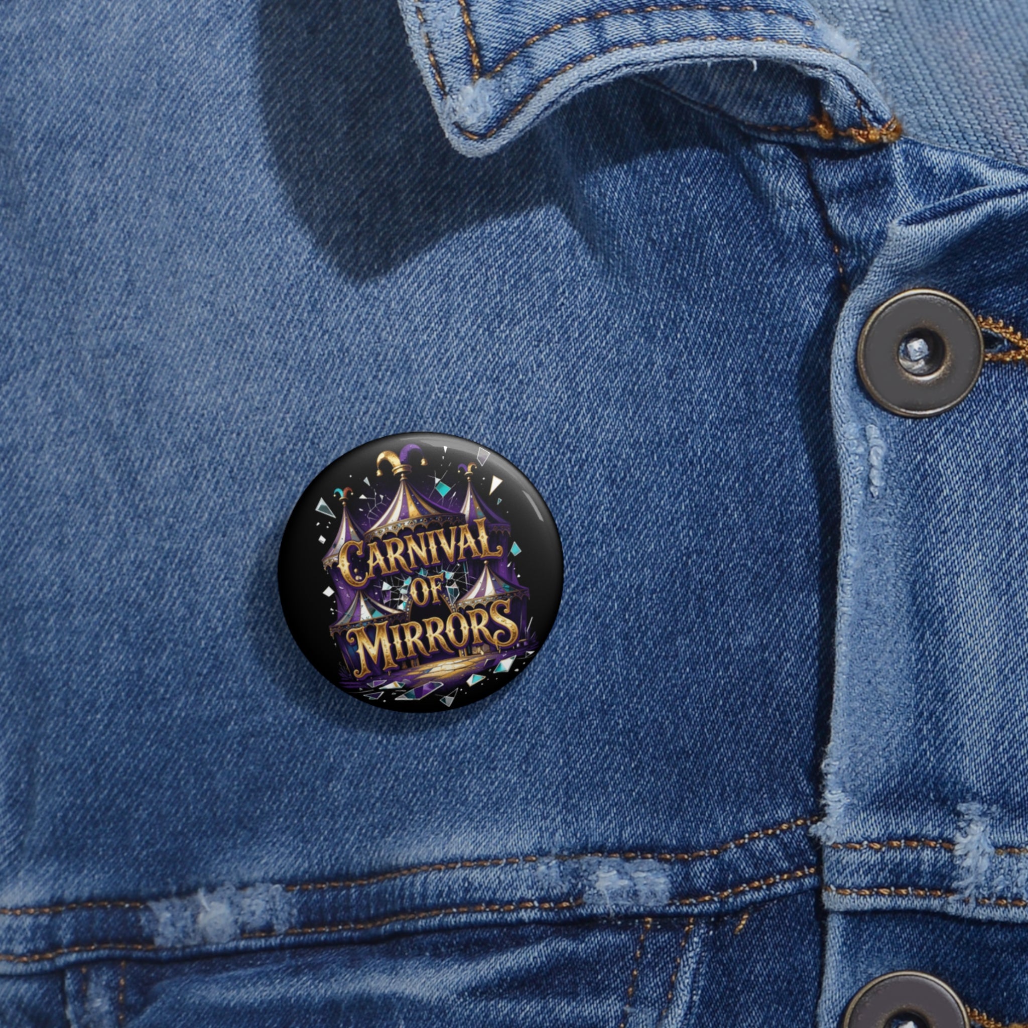 Carnival of Mirrors Pin Button
