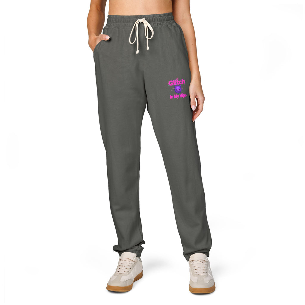 Cozy Garment-Dyed Sweatpants with Glitched Pocket Design
