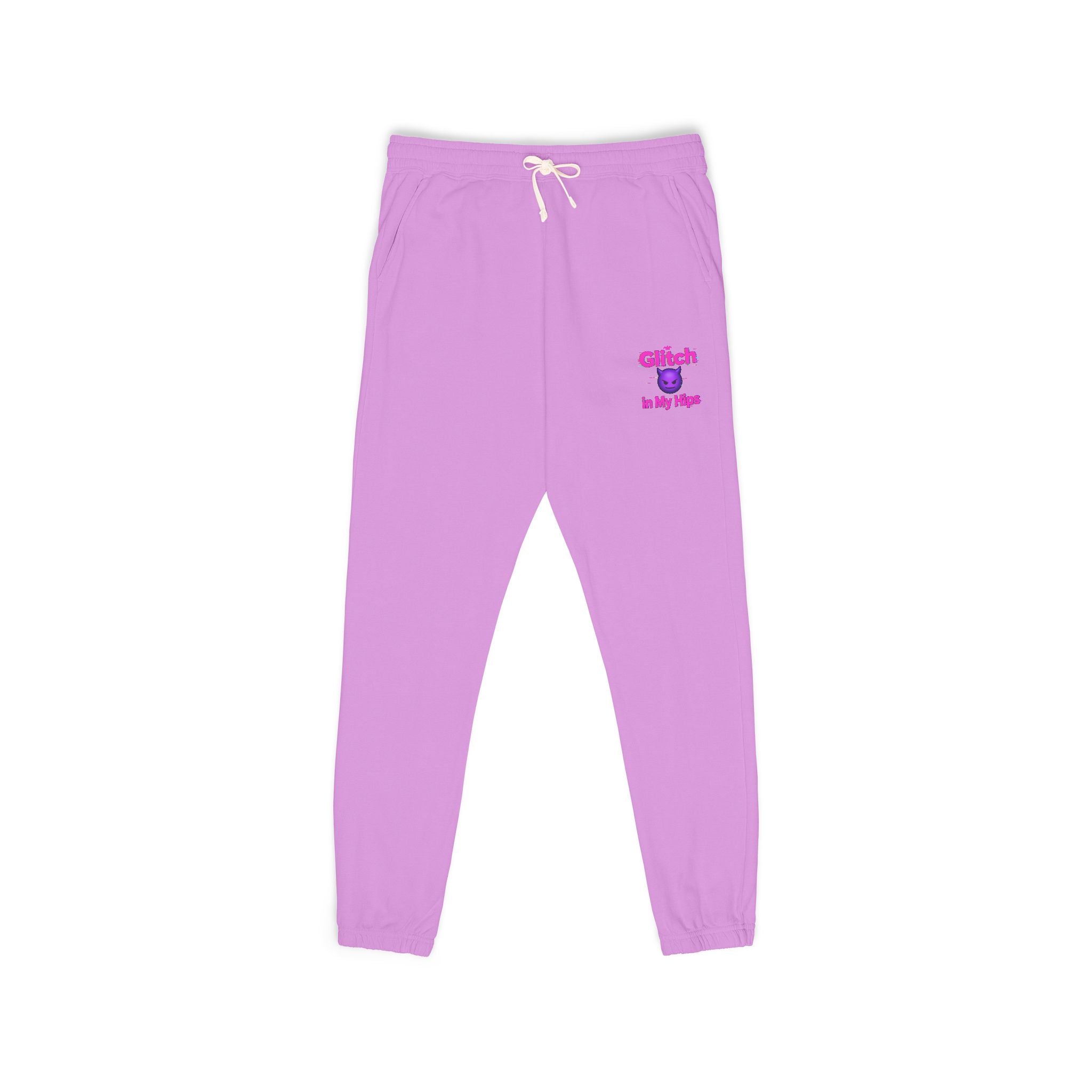 Cozy Garment-Dyed Sweatpants with Glitched Pocket Design
