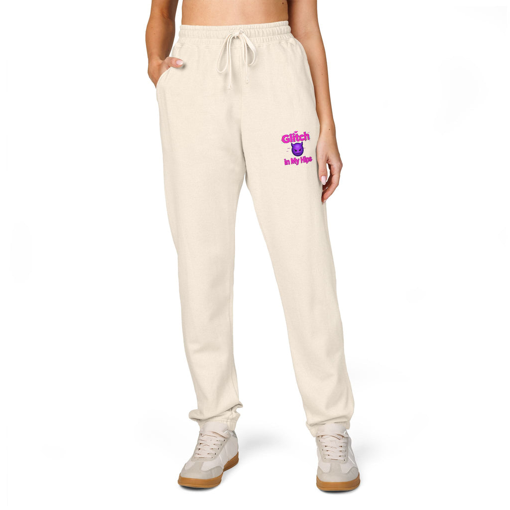 Cozy Garment-Dyed Sweatpants with Glitched Pocket Design