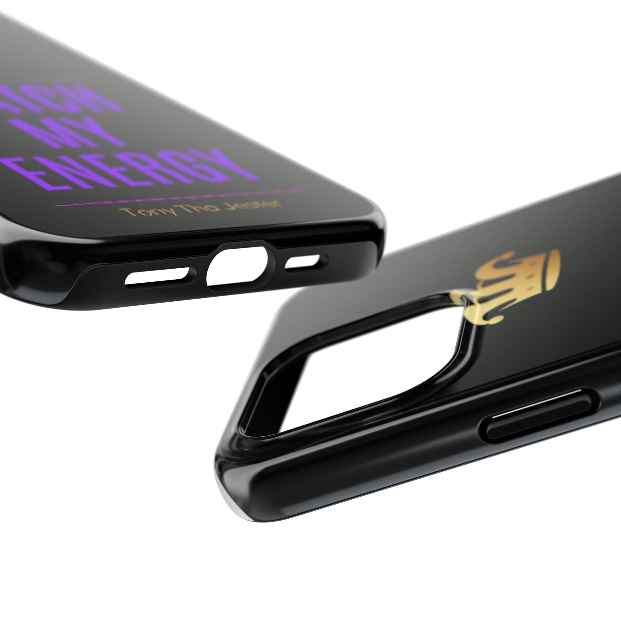 Phone Case — "Match My Energy" Bold Crown Protective Case