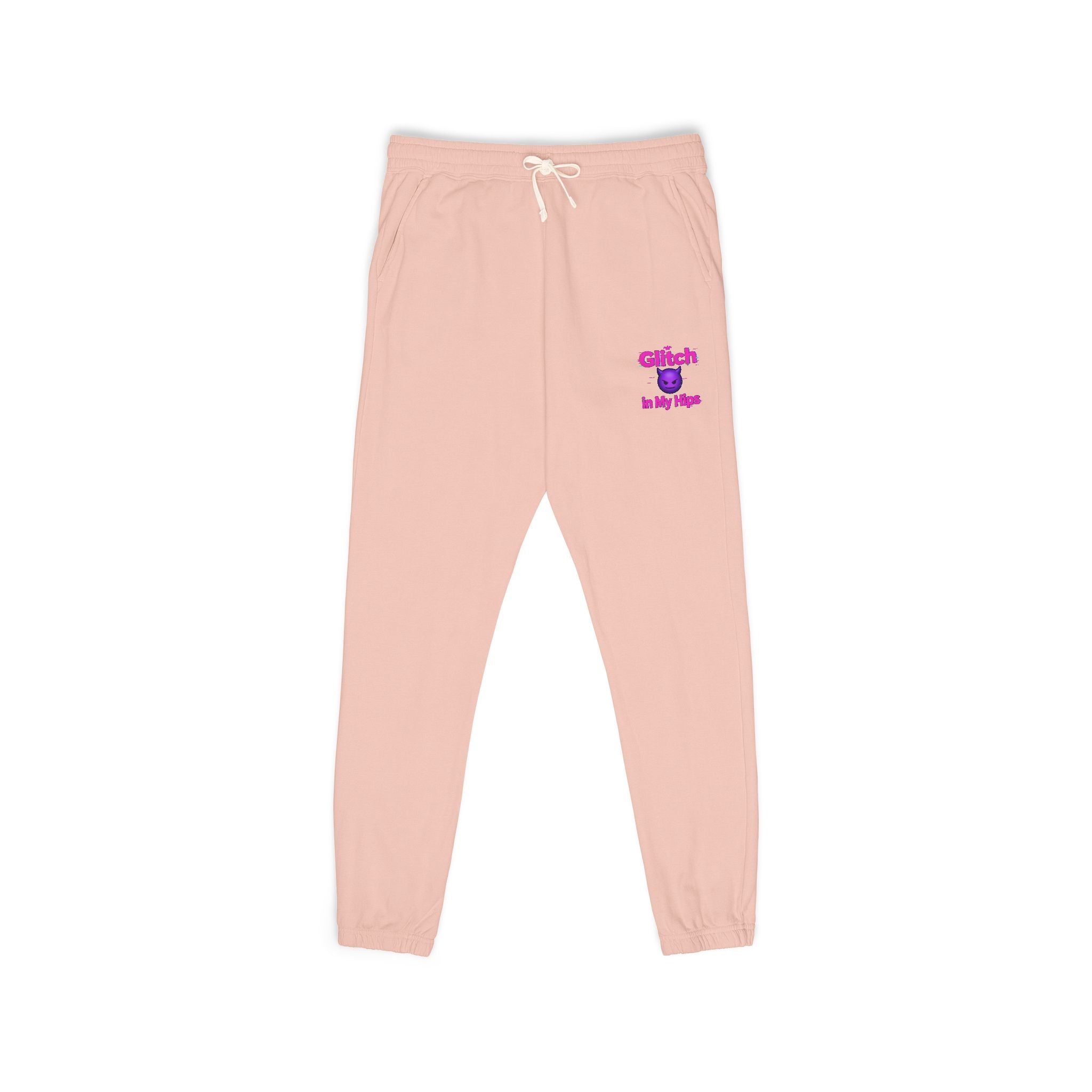 Cozy Garment-Dyed Sweatpants with Glitched Pocket Design