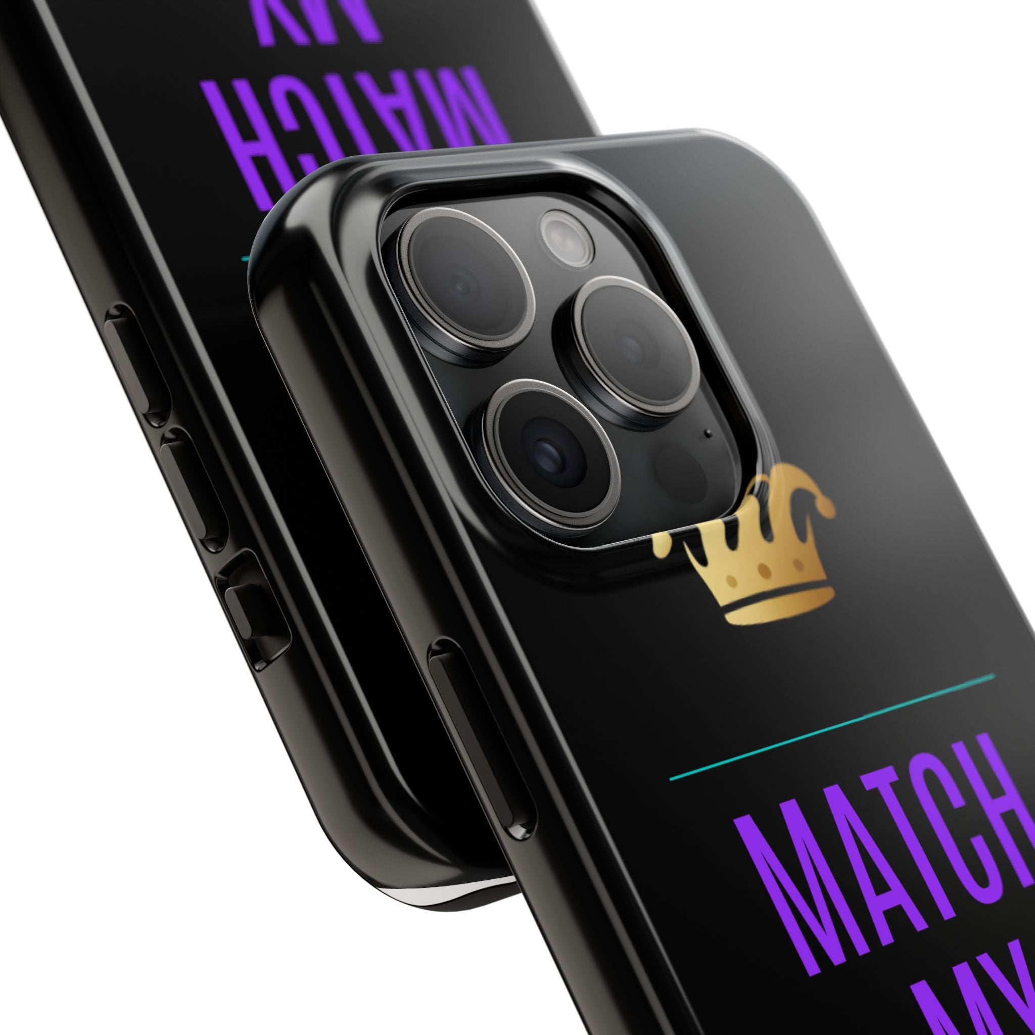 Phone Case — "Match My Energy" Bold Crown Protective Case